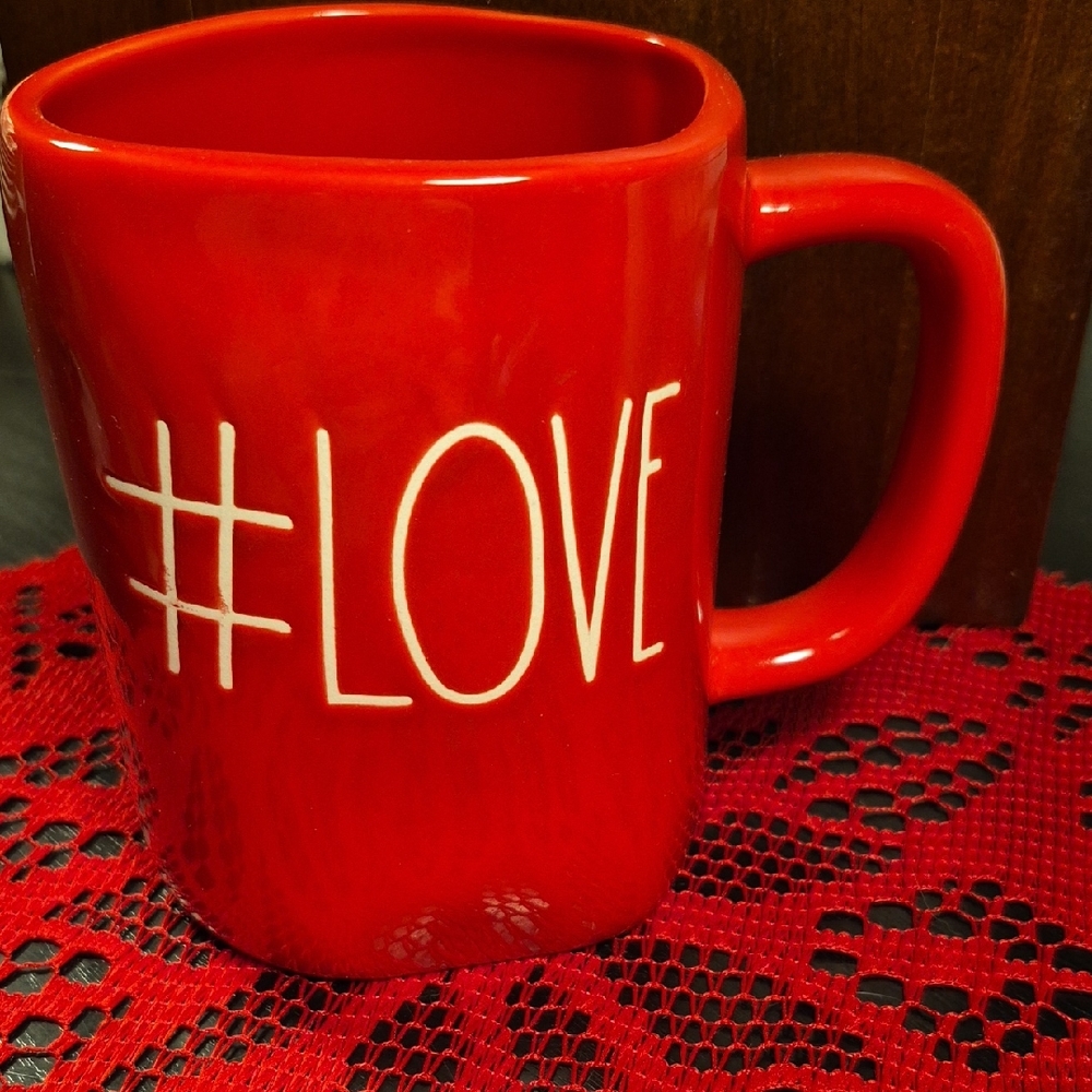 Rae Dunn Red #Love Mug